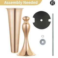 NUPTIO 6 Pcs Wedding Vase & 6 Pcs Artificial Flowers Set for Wedding Centerpi…