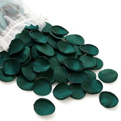 Serwalin 300Pcs Silk Rose Petals for Christmas Weddings 300pcs, Dark Green
