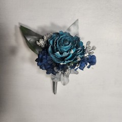 Turquoise Royal Blue Silver Sola Wood Flower Bridal Wedding Bouquet Accessories