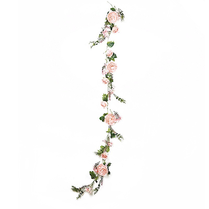 6 ft Artificial Rose Peony Flower Garland Party Wedding Decorations Supplies