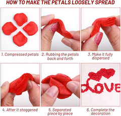 Rose Petals for Romantic Night – Artificial Red Rose Petals with LED Candles for