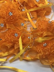 Organza Flower With Rhinestones Weddings Party’s Special Occasion Favors