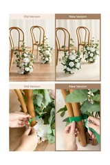 Ling’s Moment 17.5″ Tall Standing Artificial Flowers Arrangements 4 pcs Weddi…