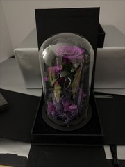 DENIMOMO Flowers Roses Gifts for Women Her,Forever H7.8in W4.7in, Purple Rose