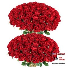 Pcs Artificial Roses Bulk Velvet Silk Red Rose Roses for Wedding 60 Burgundy
