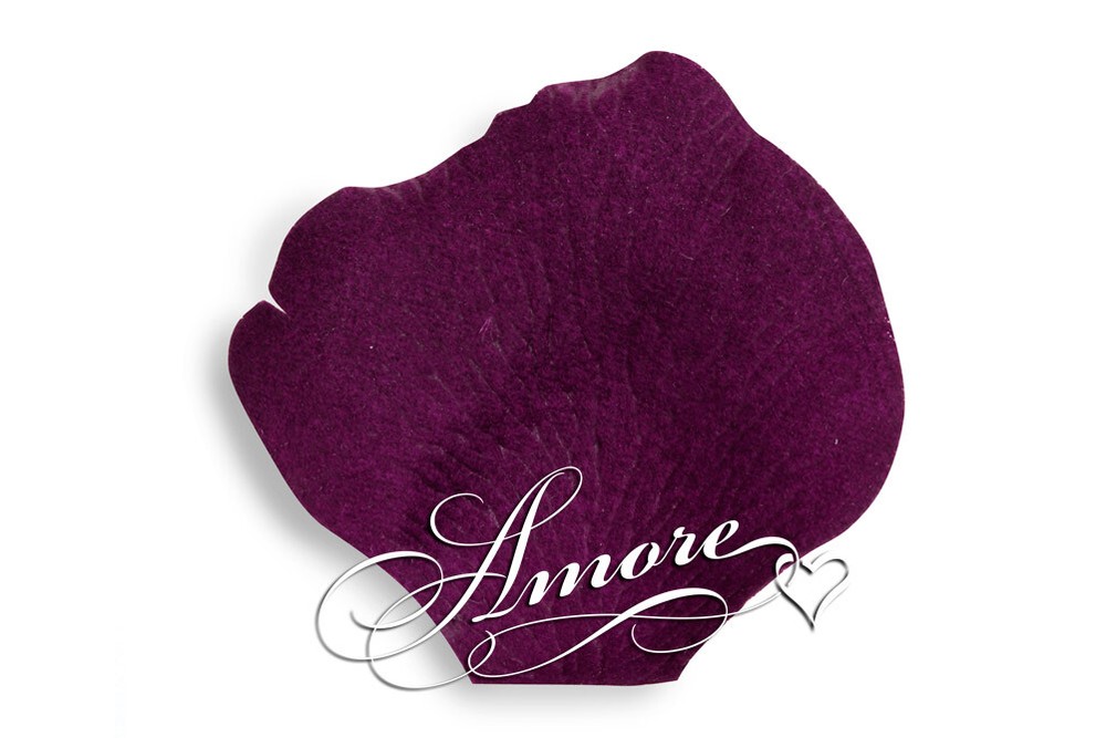 1000 Wedding Silk Rose Petals Rave Wine-Eggplant, Petals & Garlands, Rose Petals