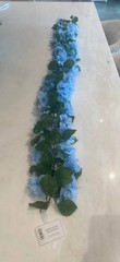 6 Foot Blue Hydrangea Artificial Flower Garland-16 Strands. All 16 For $160