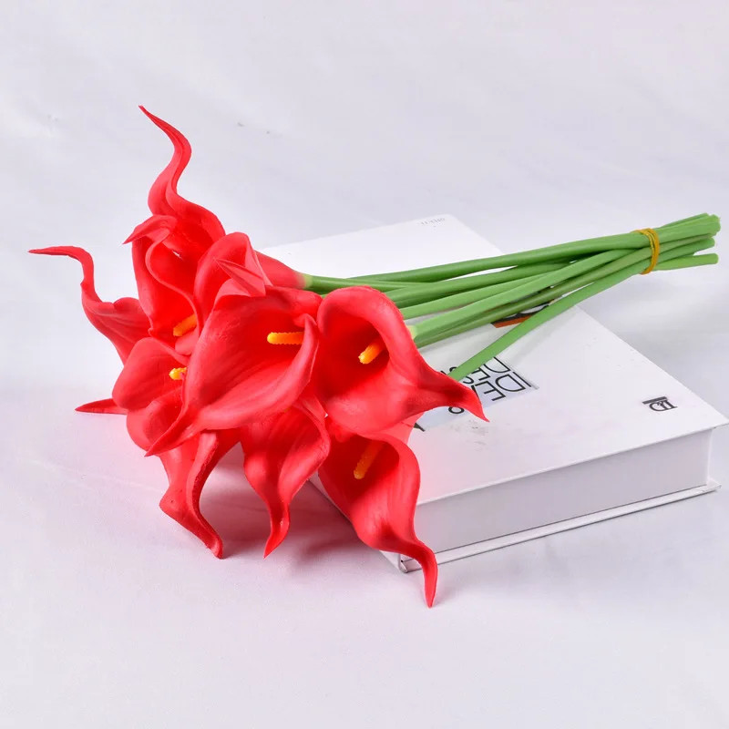 5Pcs Calla Artificial Flowers Calla Lily Fake Flower Bouquet For Wedding Bouquet