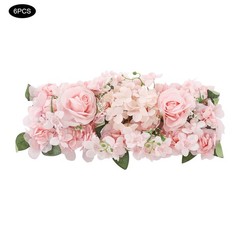 Artificial Flower Panels 6pcs Wall Backdrop Table Centerpiece For Wedding Party