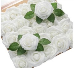 25/50x Artificial Fake Plant Bunch Rose Flowers Bouquet Home Decor Wedding Party