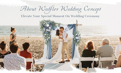 Dusty Blue Wedding Arch Flowers & Sheer Drapes Kit – Pack of 4
