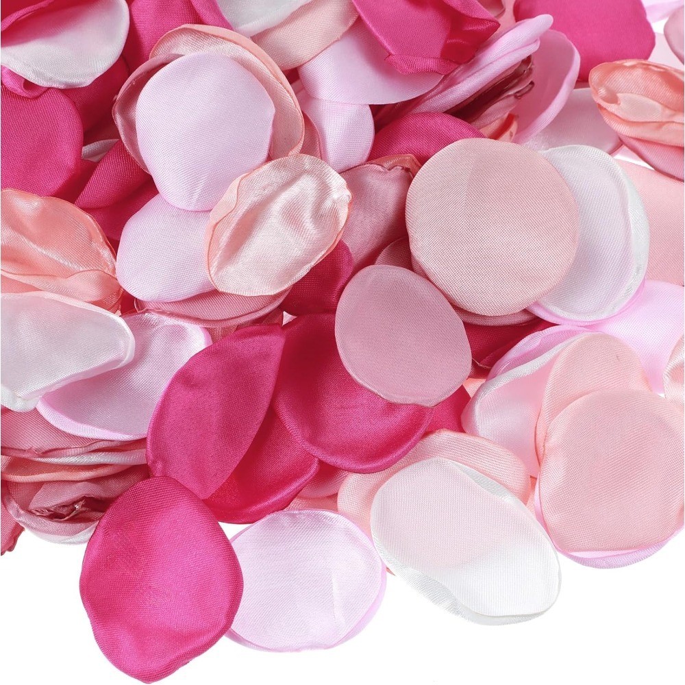Artificial Silk Rose Petals Bulk 200 Pieces Pink Fake Flower Petals for Wedding