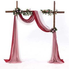 1pcs 6M Chiffon Fabric Drapes for Wedding Arch Ceremony Reception Decorations Sh