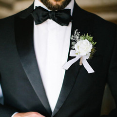 Wedding Rose Boutonniere White Groom Flower Men’s Boutineer Prom Buttonholes …