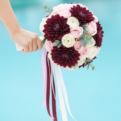 Floral Bouquet Holder with Wet Foam, Wedding Flower Holder, Bridal Bouquet Base,