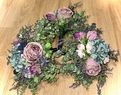 Elegant Wedding Flower Bouquets Hydrangeas, Peony, Succulent, Lavender Bundle