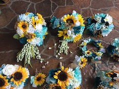 Sunflower wedding flowers package bridal bouquet decorations 9 bouquets