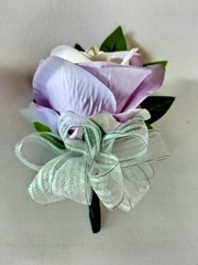 Hand Made pin on Corsage and boutonniere Set