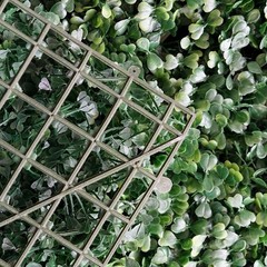 22 sq ft Artificial Faux Foliage Green Large Leaves 11 UV Protected Wall Mat