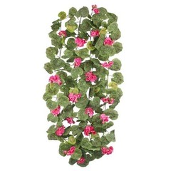 CISDUEO 2 Pcs Spring Summer Flower Garland Geranium Artificial Garland Rose Red