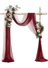 Wedding Arch Artificial Flowers Kit (Pack of 2)- Burgandy Blush White Roses
