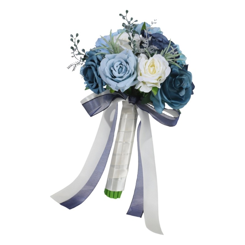 Elegant Artificial Rose Flower Wedding Bouquet Bride Bridesmaid Handheld Flower