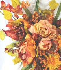 Autumn Bounty Faux Silk Bridal Bouquet