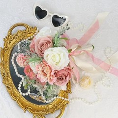 Wedding Bouquets for Bride Bridesmaid 8.5 Inch Dusty Artificial Roses Pink