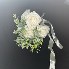 10 Bridal Bridesmaid Wedding Bouquet Artificial Champagne Blush Roses NEW