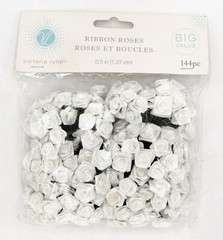 New Lot of 950 Assorted Foam Roses & 144 Ribbon Roses