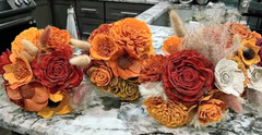 Handmade Wooden Flower Bouquets & Boutonniere