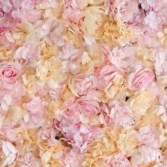 13 sq ft Champagne Pink Assorted Silk Flowers Wall Backdrop Panels Wedding SALE