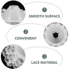 2Pcs Reusable Lace Bridal Bouquet Collars for DIY Wedding Floral Handles White