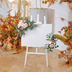 2x Wedding Arch Flowers Garland Ornament Corner Row Crafting Artificial Flowers