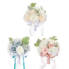 Captivating Bridesmaids Handheld Flowers Realistic Rose Bouquet for Entourages