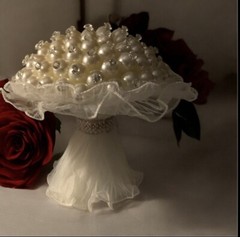 Wedding Bouquet /pearl bouquet/bridesmaids bouquet/bridal Bouquet