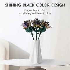 Rainbow Rose Flower Bouquet Building Set – 120pcs Botanical Decor, Compatible wi