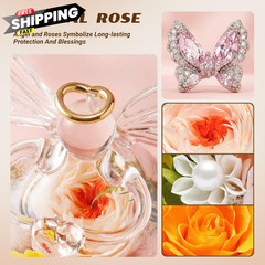 Forever Flower Gifts for Her: Blessed 3.86×3.86×5.91 inches, Champagne