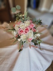 Wedding Bouquet and Boutenniere Bridal Flower Bouquet
