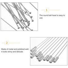 20Pcs Boutonniere Pins for Men Corsage Handmade Brooch Metal Round Bride