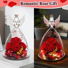Birthday Day Rose Gifts for Women, Preserved Flowers Gift Mom, Red