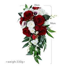 Teardrop Bridal Floral Arrangement European Design Artificial Bloom Calla Lily