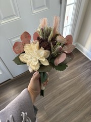 Flower Bouquet Boho Bohemian Wedding Bridal Rustic Autumn Floral