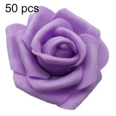 50Pcs 7-8cm Diameter Artificial PE Foam Rose Flowers Head Bear Of Roses D