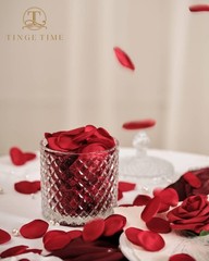 200pcs Red Silk Rose Petals for Weddings, Aisle Decor, Centerpieces & Parties