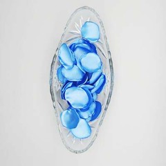 Light Blue Satin Flower Petals For Wedding Decor
