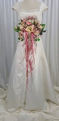 Rose and Ribbons Faux Floral Wedding Bouquet