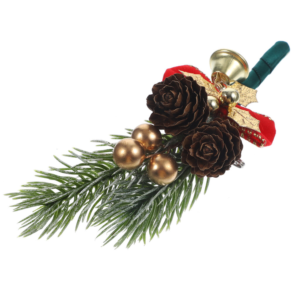 Wedding Groom Corsage Bridal Boutonniere Christmas Elements Pine Cone