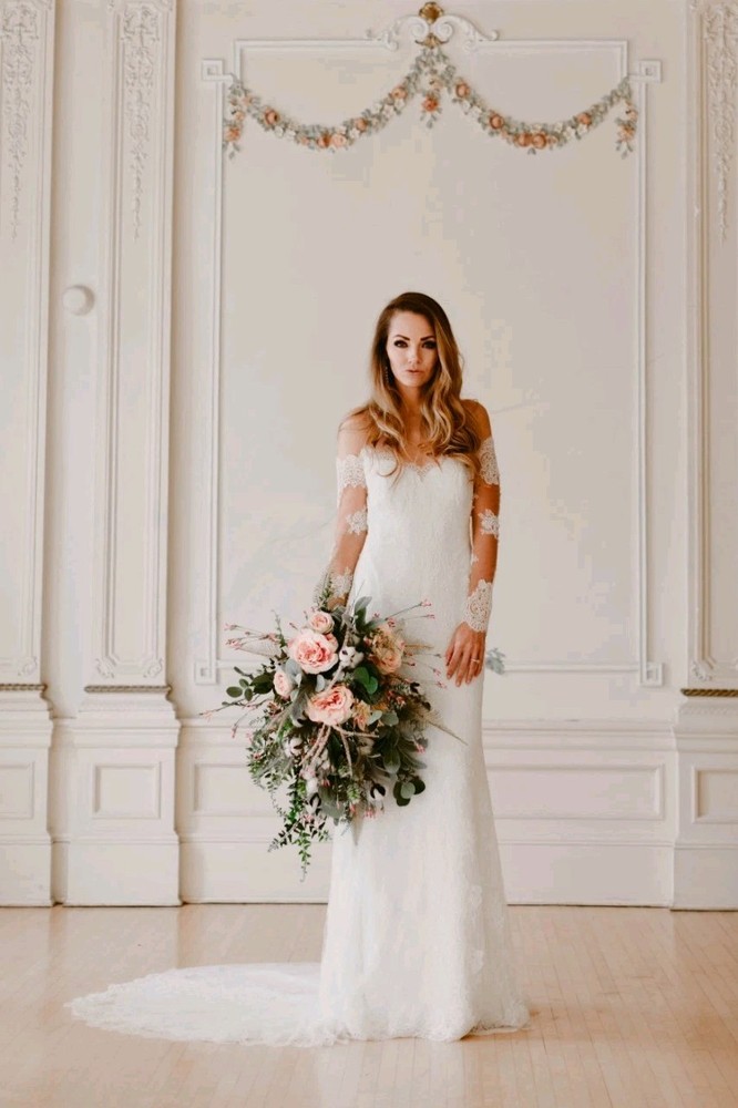 Professional Bridal Bouquet Silk Faux Flowers Colorful Spring Summer Loose Style