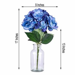 Royal Blue 5 Silk Hydrangea Bushes Wedding Flowers Bouquets Party Centerpieces